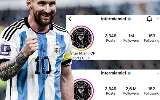 Messi Gabung, Followers IG Inter Miami Naik 1 Juta Hitungan Menit