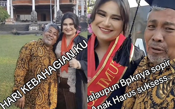 Kuliahkan Anak hingga S-1 dan Cumlaude, Viral Kisah Haru Seorang Supir Truk