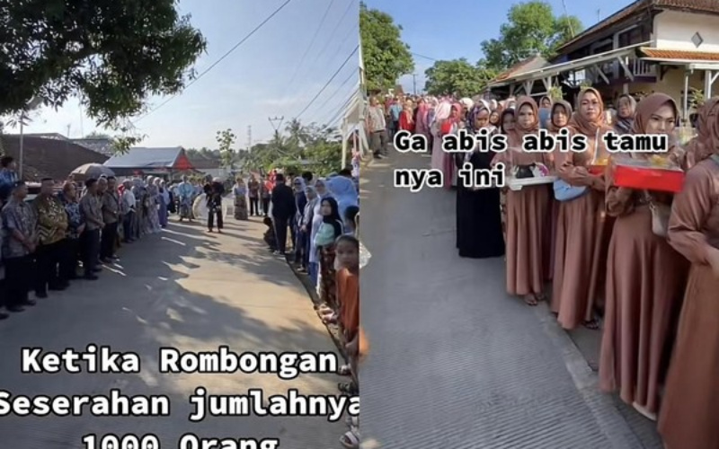 Viral! Hingga 1.000 Orang Rombongan Pernikahan di Sumedang Bawa Seserahan