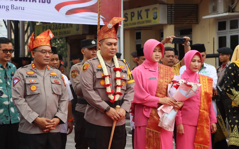 Pisah Sambut, Pucuk Pimpinan Polres Dumai Berganti