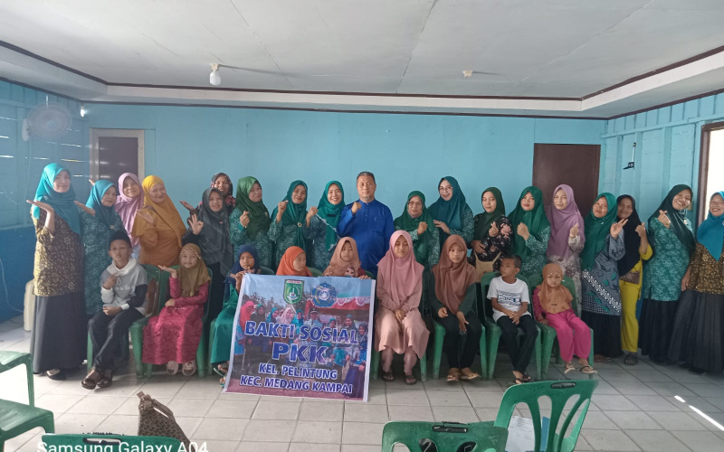 Lurah Zamhuri Apresiasi Santunan Anak Yatim oleh PKK Kelurahan Pelintung