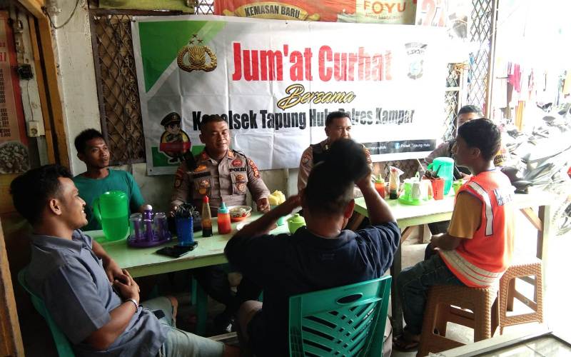 Polsek Tapung Hulu Jumat Curhat, Keluhan Warga Akan Ditindaklanjuti