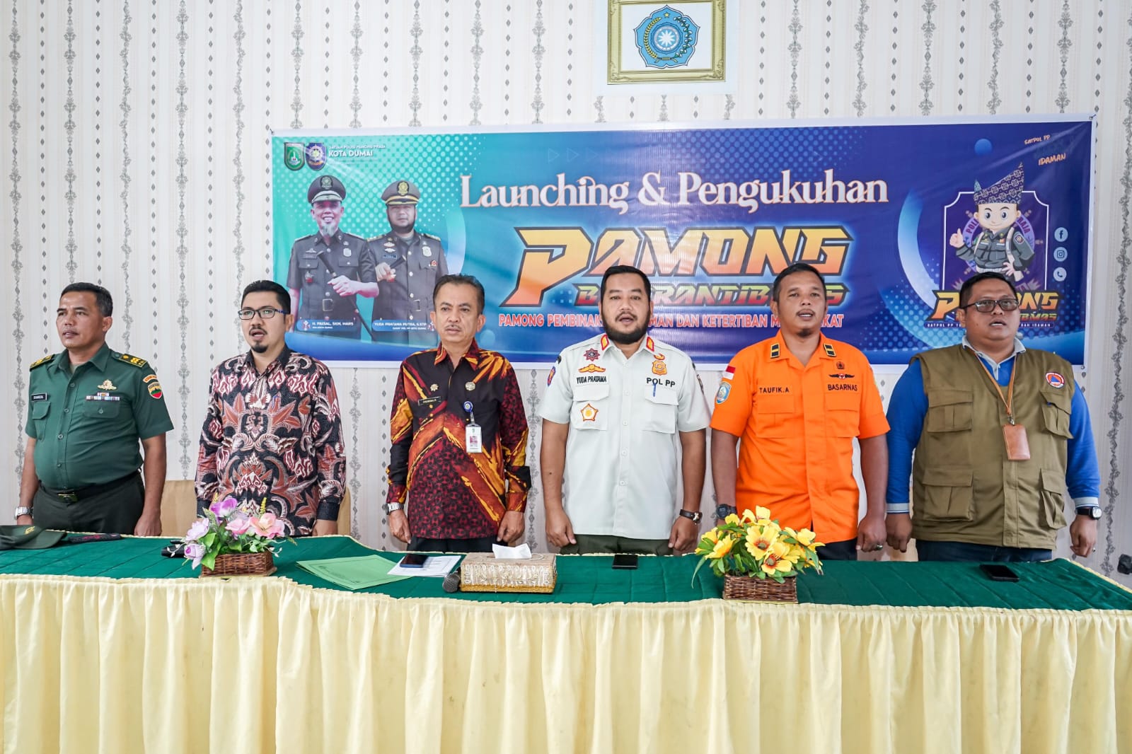Satpol PP Dumai Launching Pamong Trantibmas Perdana di Kecamatan Dumai Kota