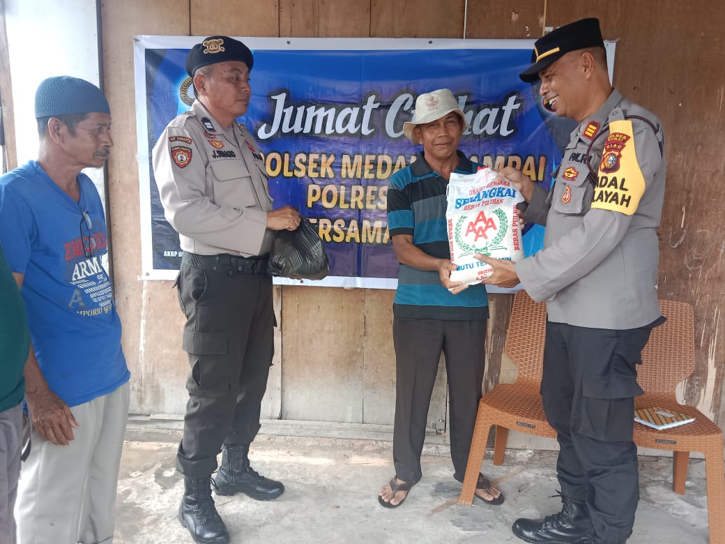 Polsek Medang Kampai Laksanakan Jumat Curhat, Menjaga Situasi Kamtibmas